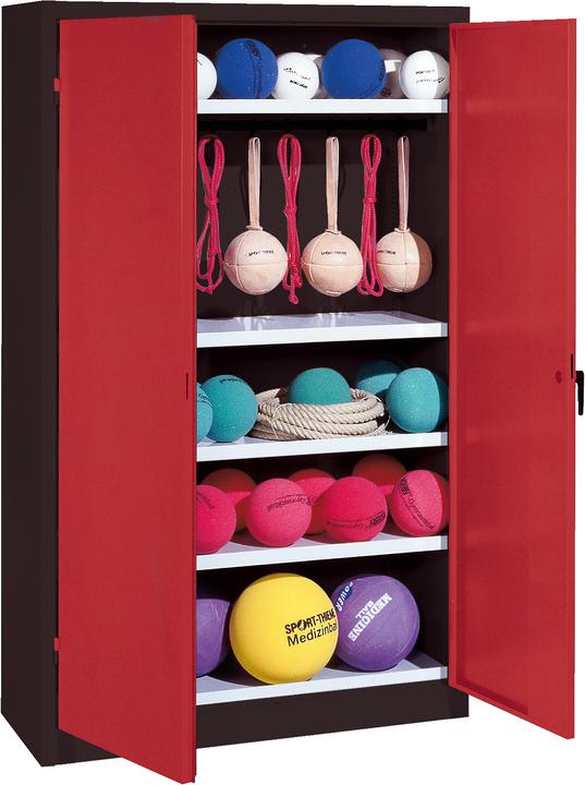 Immagine prodotto C+P Armadio per attrezzature sportive (HxLxP: 195x120x50 cm, con ante a battente in lamiera piena, tipo