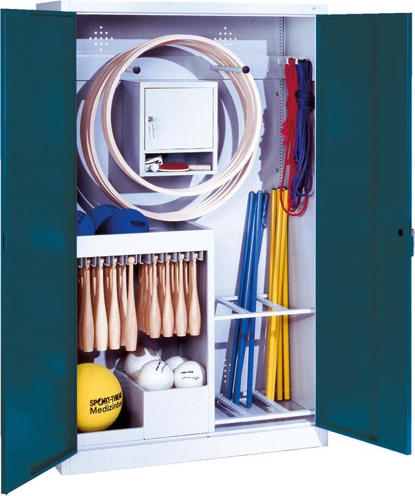 C+P Sportgeräteschrank (HxBxT 195x120x50 cm, mit Vollblech-Flügeltüren, Typ 1)