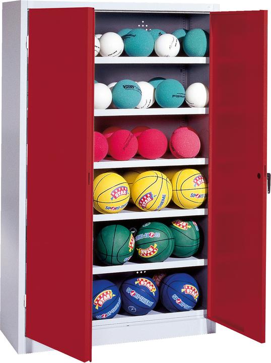 C+P Ballschrank (HxBxT: 195x150x50 cm, mit Vollblech-Flügeltüren, Typ 3)