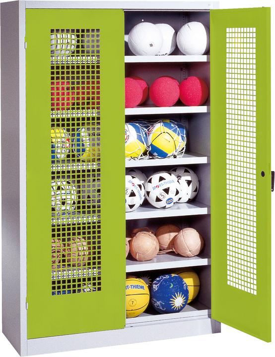 Immagine prodotto C+P Armadio a sfera (HxLxP: 195x120x50 cm, con porte a battente in lamiera forata, tipo 3)