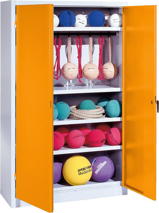 Produktbild C+P Sportgeräteschrank (HxBxT: 195x120x50 cm, mit Vollblech-Flügeltüren, Typ 2)