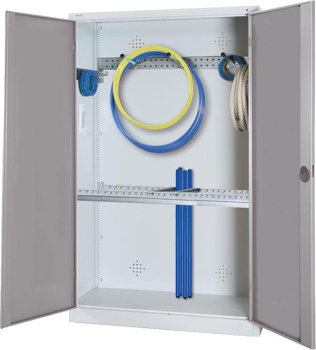 Produktbild C+P Modul-Sportgeräteschrank mit Grundausstattung (HxBxT: 195x120x50 cm, mit Vollblech-Flügeltüren)