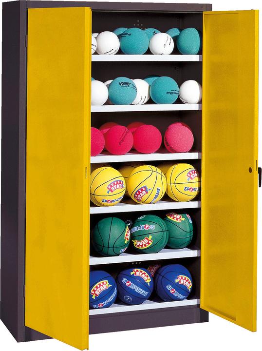 Produktbild C+P Ballschrank (HxBxT: 195x120x50 cm, mit Vollblech-Flügeltüren, Typ 3)