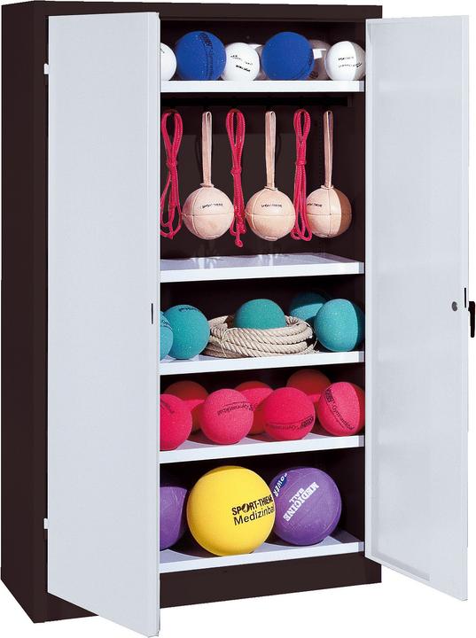Produktbild C+P Sportgeräteschrank (HxBxT: 195x120x50 cm, mit Vollblech-Flügeltüren, Typ 2)