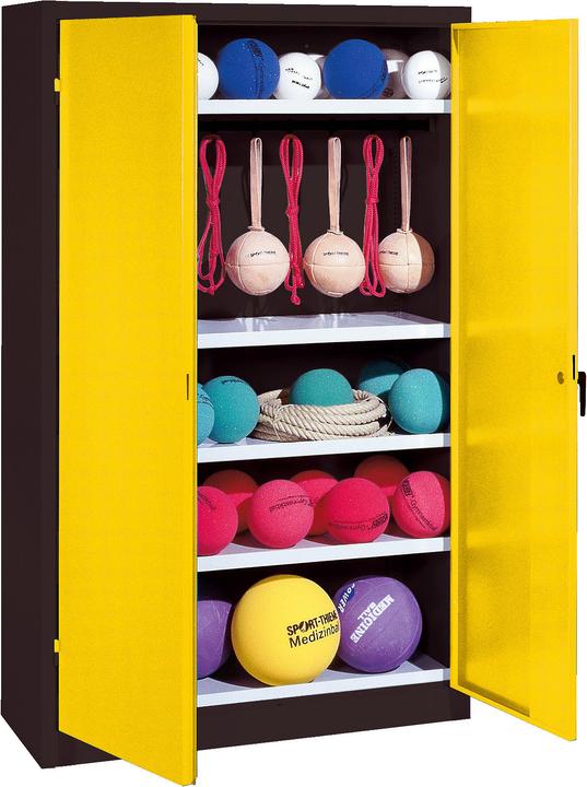 Produktbild C+P Sportgeräteschrank (HxBxT: 195x120x50 cm, mit Vollblech-Flügeltüren, Typ 2)