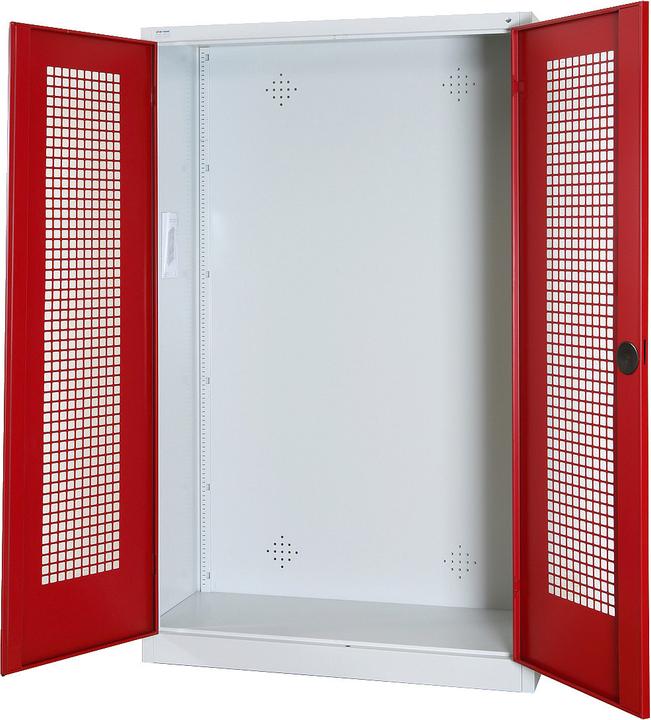 Produktbild C+P Modul-Sportgeräteschrank (HxBxT: 195x120x50 cm, mit Lochblech-Flügeltüren)