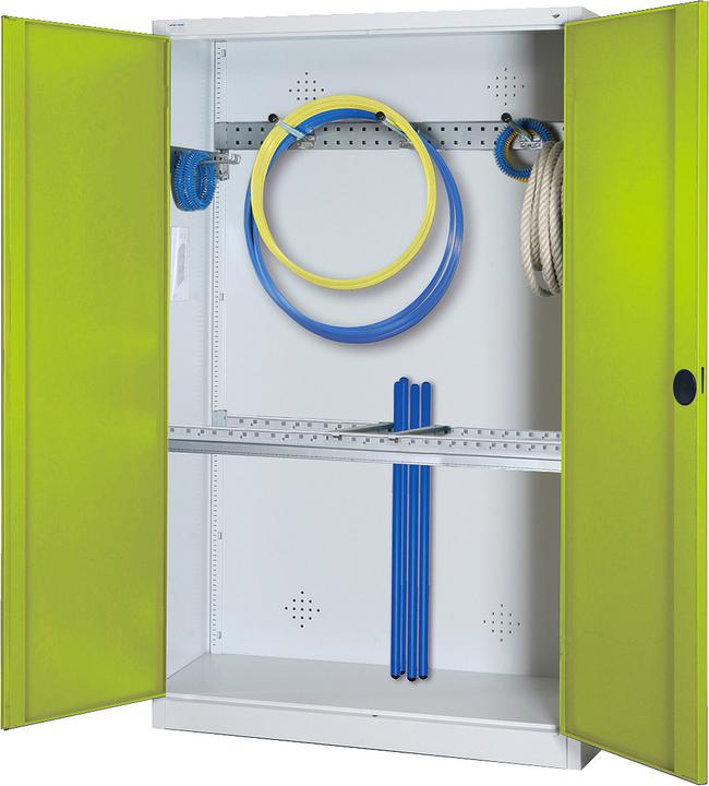 Immagine prodotto C+P Armadio modulare per attrezzature sportive con attrezzatura di base (HxLxP: 195x120x50 cm, con ante