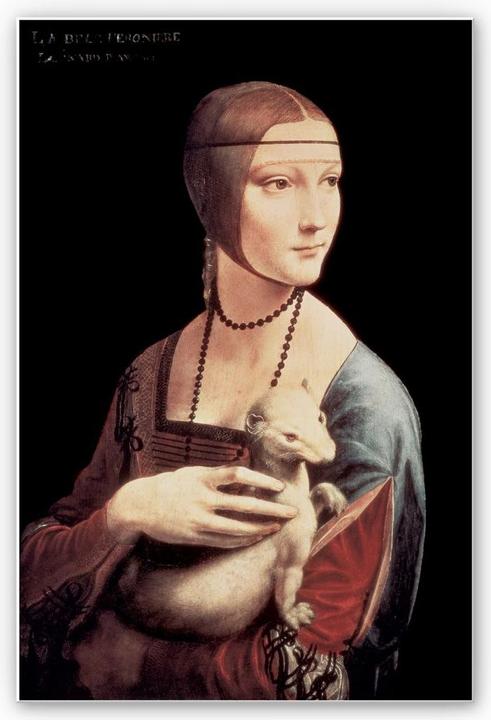 Produktbild Trenddeko Da Vinci - Die Dame mit dem Hermelin (30 x 45 cm)