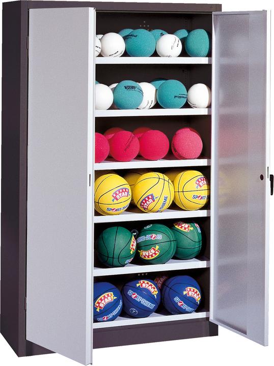 Actual product image C+P Ball cabinet (HxWxD: 195x93x40 cm, with solid sheet metal hinged doors, type 3)