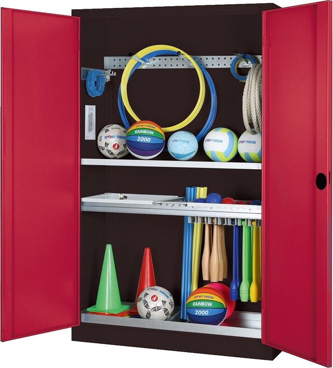 Immagine prodotto C+P Armadio modulare per attrezzature sportive con attrezzatura completa (HxLxP: 195x120x50 cm, con