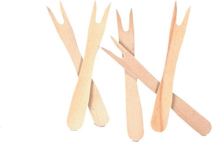 Actual product image Papstar French fries forks wood pure (1000 x)