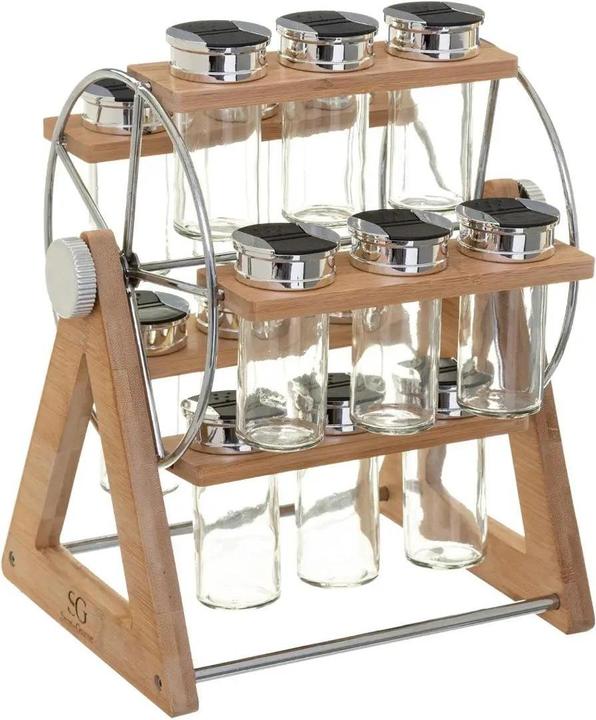 Immagine prodotto 5Five Porta spezie - design cool - bambù - 15 lattine