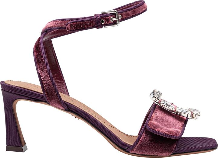 Produktbild Dolce & Gabbana velvet sandal in vinacca color with buckle with stones (36)