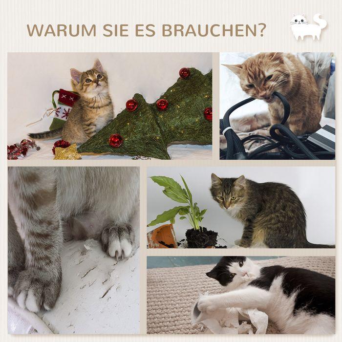 Immagine prodotto Swisshandel24 Katzen Kletterwand 4 tlg, Katzenkratzbaum inkl. Klettern, bis 5kg (23.50 cm, Beige)