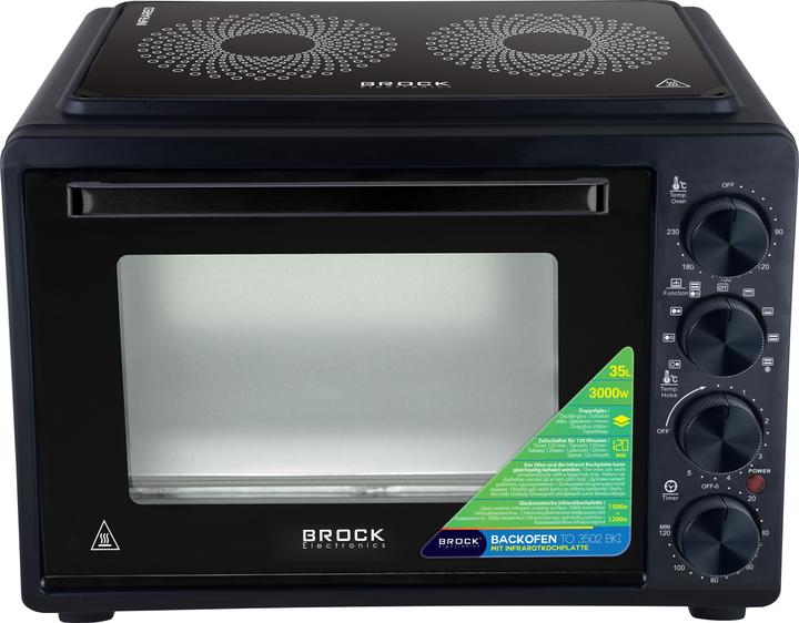 Brock Electronics TO 3502 BKI BROCK Electric orkaitė, 1500W, 35 l