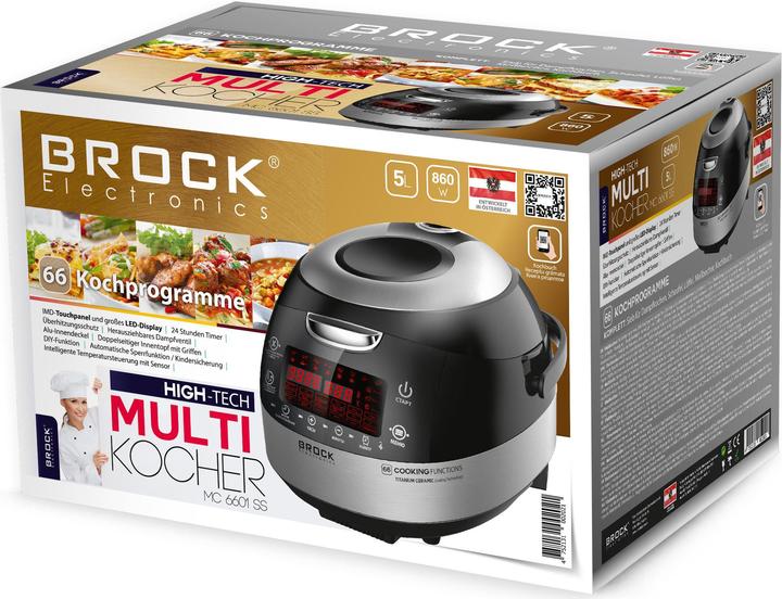Produktbild Brock Electronics MC 6601 SS BROCK High quality multifunction pot. 860W, 5L