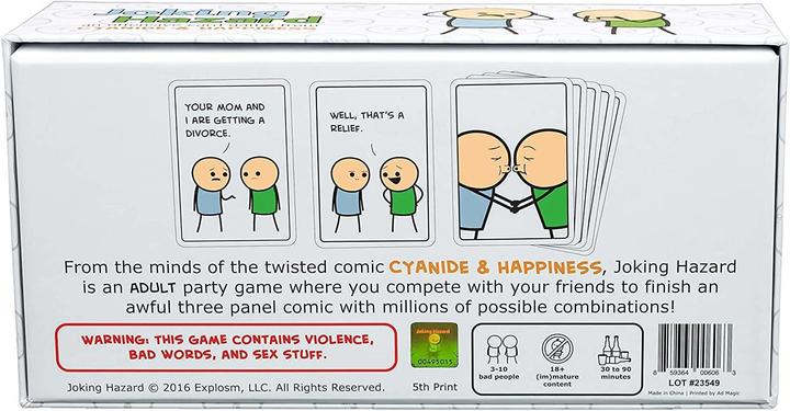 Actual product image Spilbraet Joking Hazard (English, German, French, Spanish)