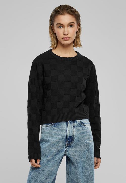 Actual product image Urban Classics Ladies Check Knit Sweater - 126785 (XS)