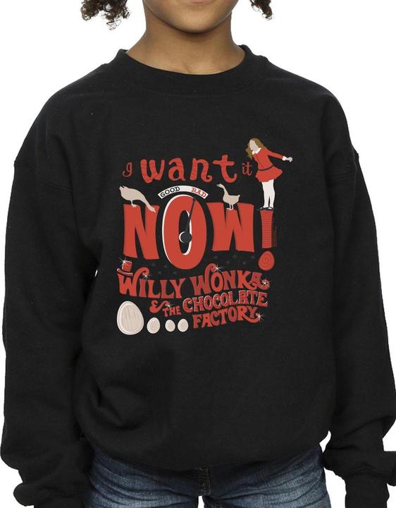 Produktbild Willy Wonka & the Chocolate Factory Verruca Salt I Want It Now Sweatshirt Mädchen (152, 158)