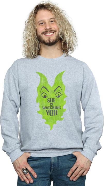 Actual product image Disney Mens The Descendants Maleficent She Is Watching Sweatshirt (XL)