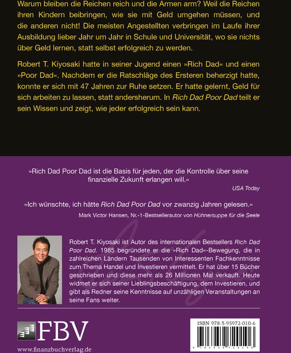 Actual product image Rich Dad Poor Dad (German, Robert T. Kiyosaki, 2016)
