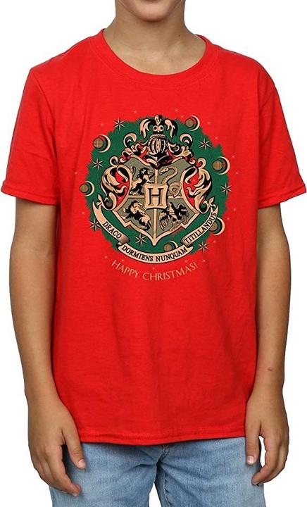 Image du produit T-shirt de Noël en coton pour garçons avec couronnes (140, 146)