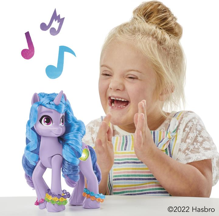 Productafbeelding My Little Pony Ontdek je pony schittering Sparkle Fun Izzy Moonbow, 20 cm hoge pony voor kinderen, met