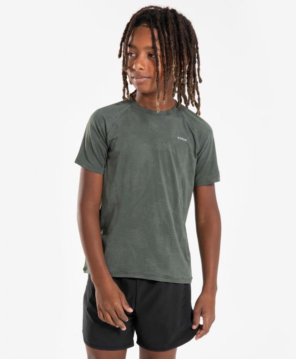 Actual product image Kiprun Laufshirt kurzarm Kinder nahtlos - TS Light 900 khaki (140)