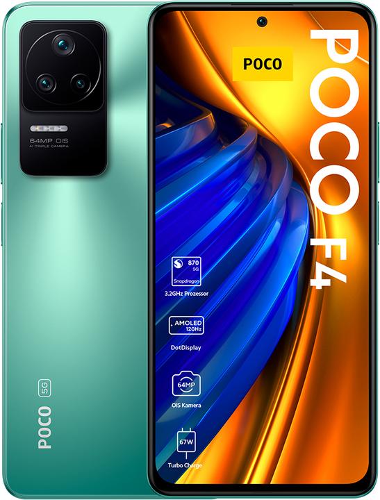 Xiaomi Poco F4 (256 GB, Nebula Green, 6.67", Dual SIM, 64 Mpx, 5G)