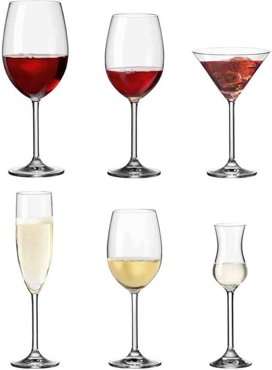 Leonardo Wine and champagne glasses Daily (18 cl, 36 Glasses, White wine glasses)