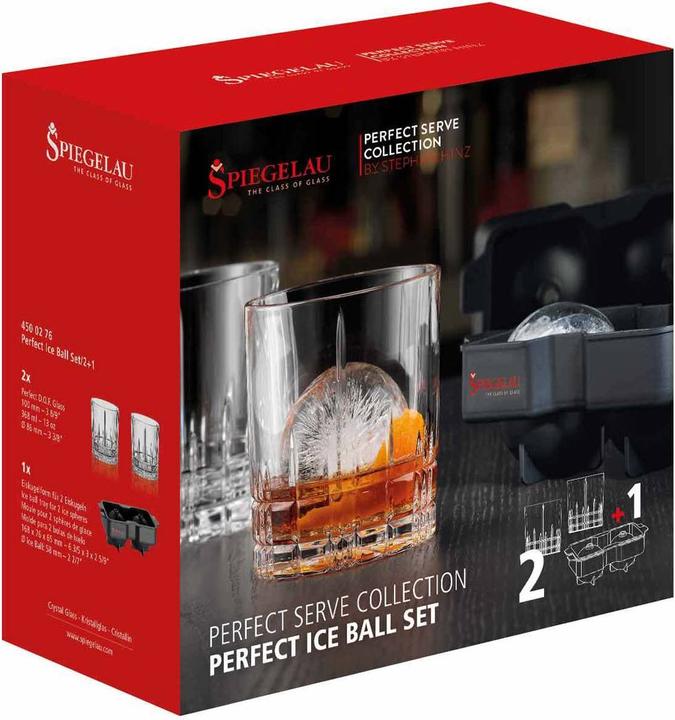 Actual product image Spiegelau Whisky Glasses + Ice Cube Mould Perfect Serve (3.68 dl, 3 x, Whisky glass)