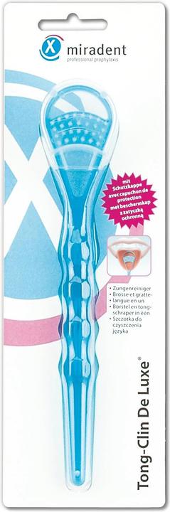 Produktbild Miradent Tong-Clin De Luxe blau Zungenreiniger (Zungenschaber, 1 x)