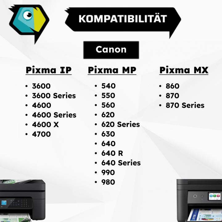 Actual product image Inkadoo Printer cartridges multipack compatible with Canon PGI-520 / CLI-521 contains 5x ink cartridge (Color)