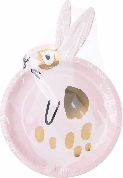 Image du produit Rico Design Assiette lapin, rose/doré, 12 pièces (12 x)