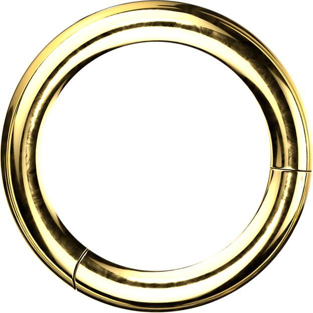 Immagine prodotto Star Piercing Anello a segmenti con cerniera placcato oro (Titanio G23)