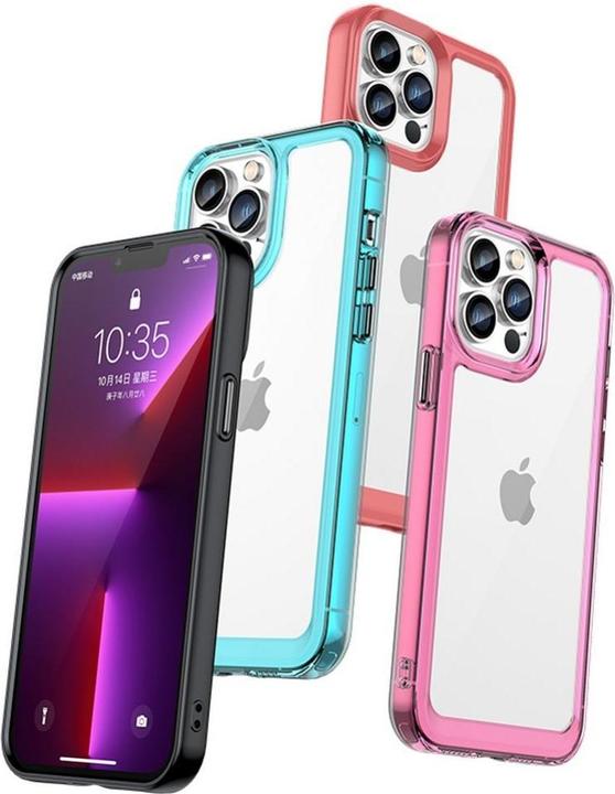 Actual product image Hurtel Outer Space Case Case for iPhone 13 Pro Max Hard Cover with Gel Frame Red (Apple iPhone 13 Pro Max)