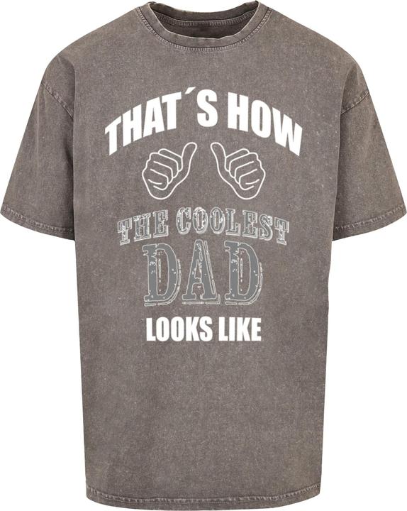 Actual product image Merchcode Coolest Dad Acid Washed Heavy Oversized Tee - 112553 (XL)