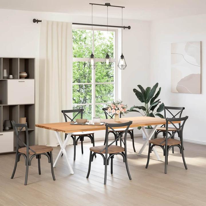 Image du produit VidaXL Pieds de table de salle à manger en X 2 pcs. Blanc 70x(72-73) cm Pied de table en acier