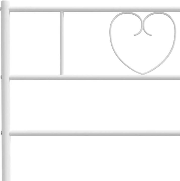 Actual product image VidaXL Bed frame with headboard Metal bed Bed single bed White 100x200cm (100 x 200 cm)