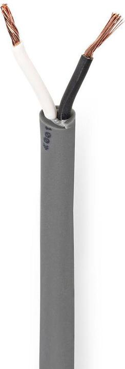 Produktbild Nedis Lautsprecherkabel | 2x 1.50 mm² | Kupfer | 100.0 m | rund | PVC | Dunkelgrau | Rolle (100 m, 1.50 mm²)