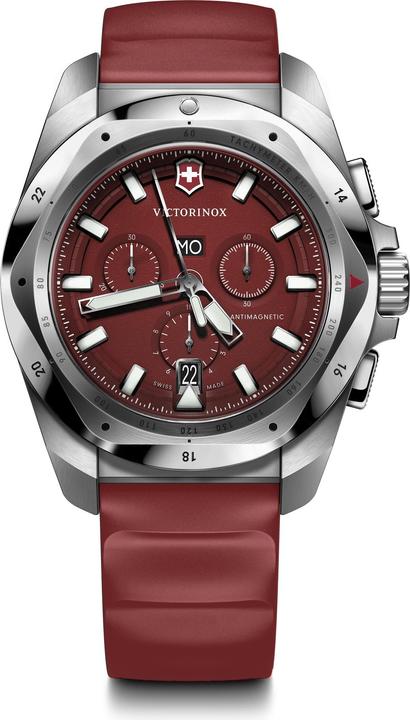 Produktbild Victorinox I.N.O.X. Chrono 43, SIR, RED dial,RED rubber str (Chronograph, Taucheruhr, 43 mm)