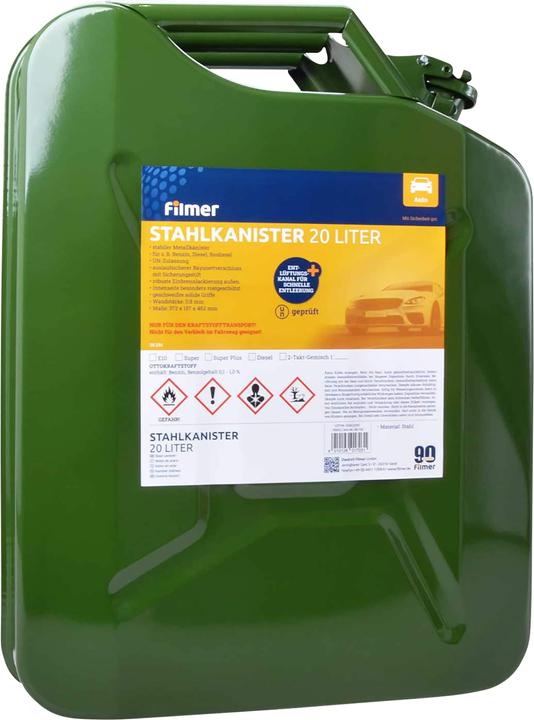 Productafbeelding Filmer Metalen jerrycan, 20 l, benzineblik