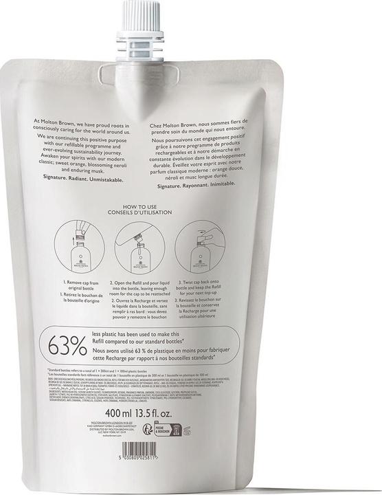 Immagine prodotto Molton Brown Ricarica di gel da bagno e da doccia all'arancia e al bergamotto (400 ml)