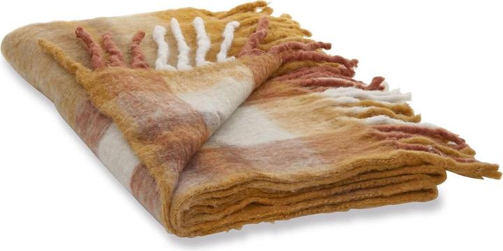 Actual product image Loberon Plaid Alborg orange (H, 130 cm)
