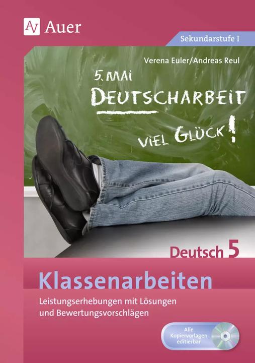 Produktbild Klassenarbeiten Deutsch 5 (Deutsch, Verena Euler, Andreas Reul, 2011)