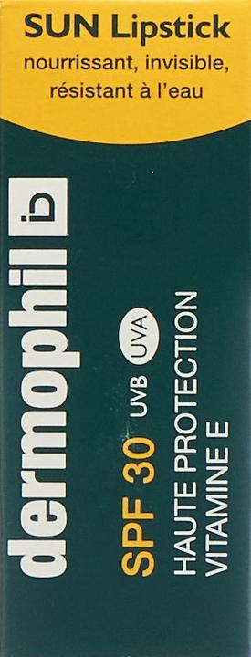 Image du produit Dermophil Rouge à lèvres solaire (Stick solaire, Crème solaire visage, SPF 30, 13 g)