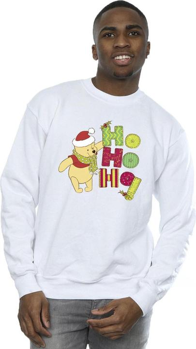 Actual product image Disney Mens Winnie The Pooh Ho Ho Ho Scarf Sweatshirt (L)