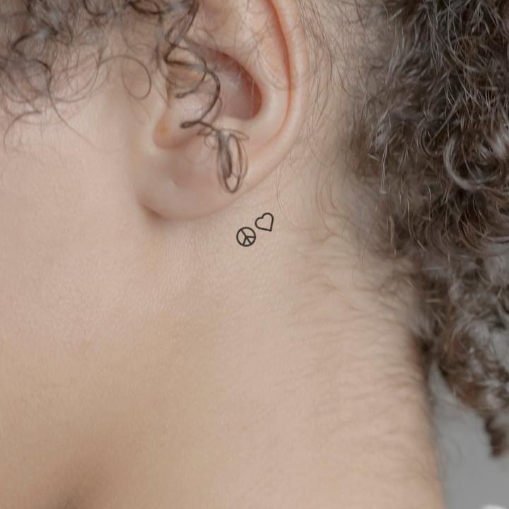 Produktbild minink Temporäres Tattoo – Piece und Herz Symbol