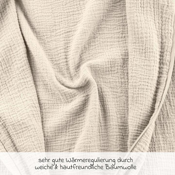 Produktbild La Loona LaLoona Schlafsäcke Sommer-Schlafsack Musselin / Mull - Beige (70 cm)