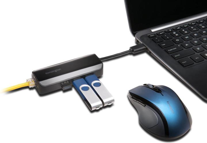 Actual product image Kensington Ua3000e (USB-A, 3 Ports)